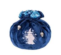 cusdie Sacchetti per dadi in velluto ad alta capacità con tasche per riporre oltre 200 dadi per DND RPG MTG Collezione di dadi da gioco, blu navy, Organizer per borse