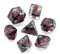 Cusdie Set di 7 dadi poliedrici DnD, dado con pipistrello per Halloween, per giochi di ruolo, Dungeons and Dragons (D&D-DnD), MTG, Pathfinder (pipistrello)