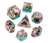 Cusdie Set di 7 dadi poliedrici DnD, per giochi di ruolo, Dungeons and Dragons, Pathfinder (panda con bambù)