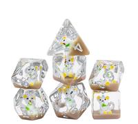 Cusdie Set di 7 dadi poliedrici per DnD contenenti animali, per giochi di ruolo, Dungeons and Dragons (D&D), MTG, Pathfinder (koala)