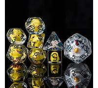 cusdie Set di 8 dadi poliedrici per DND, riempiti con animali, per giochi di ruolo, Dungeons and Dragons, dadi di D & D (8 pezzi)