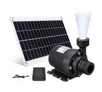 CUSFSRA Pompa acqua solare 50 W 800 L/H DC12 V Nero Classico