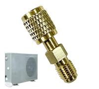 Cushangty Adattatore A Filettatura Per Serbatoio Refrigerante | Adattatore Connessione Porta Pompa Vuoto,Connettore da 6.35 mm con Filettatura Inversa per Unità Split Senza Condotti HVAC