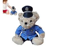 Cushangty La polizia veste l'orsacchiotto,Orsacchiotto Peluche | Simpatico orsacchiotto morbido di peluche, orso di peluche decorativo, regali di compleanno a di Natale per bambine