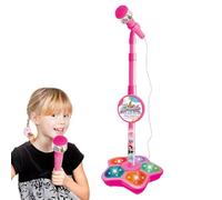 Cushangty Macchina per karaoke portatile, Macchina per karaoke con microfono | Set da gioco cantanti portatili per bambini,Giocattolo canoro Smart Connection con luce per il compleanno e
