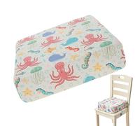 Cushangty Seggiolino da pranzo per bambini, seggiolino per sedia per | bambini | Cuscinetto rialzato inferiore antiscivolo,Con il cuscino rialzato per sedia per bambini lavabile con cintura di sic