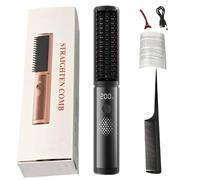 Cushangty Spazzola Stira Capelli | Ferro da Stiro,4 Livelli Temperatura Riscaldamento Rapido Ferro Stira Anti Scottatura Styling Meno Più Lucido Capelli Lisci Luminosi Donna Casa