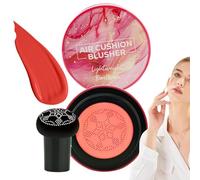 Cushion Blush, Makeup Blush, Beauty Cosmetics, Long Lasting Highlighter Contour, Wedding Festive Holiday Everyday, 18 g portatile compatto versatile, ideale per radiante Glow