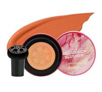 Cushion Blush, Makeup Blush, Beauty Cosmetics, Velvet Matte Finish, Portable, Long-Lasting Highlighter Contour, for Wedding, Festive Holiday, Everyday, Use, 18g