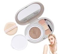 Cushion Concealer Foundation, Cushion Bb Cream Makeup, 2,95 x 2,87 x 0,87 Inches Waterproof and Breathable Primer, Lightweight Beauty Concealing Accessories Ideal for Women Daily Wear