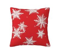 Cushion Covers 45Cm X 45Cm Fiocchio Di Neve Bianco Federe Cuscini Divano,copricuscino in Lino Cusciniper Divani,Tessuto Morbido,Divano Federa Sofá,Dormitorio,Balcón,Jardín