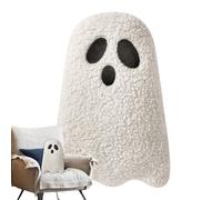 Cushion Ghost Pillow - Accent in peluche per le vacanze, accessorio per dormire inquietante | Ornamento di esposizione di decorazione stagionale stregato per il corridoio del soggiorno Gallerie