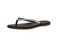 CUSHIONAIRE Ciara - Ciara - Ciara - Sandali infradito da donna con memory foam, nero, 38.5 EU