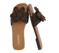 CUSHIONAIRE Gemma, sandali da donna con plateau, comodi sandali espadrillas da donna con memory foam, Marrone, 42 EU Larga