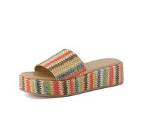 CUSHIONAIRE Sandali da donna Kudos con plateau, Multi, 6