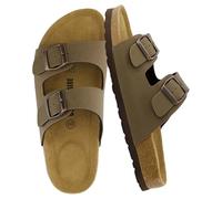 CUSHIONAIRE Sandalo con Plantare in Sughero Lane da Donna con + Comfort, Marrone 39 EU W