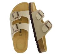 CUSHIONAIRE Sandalo con Plantare in Sughero Lane da Donna con +Comfort, Pietra, 37 EU