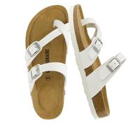 CUSHIONAIRE Sandalo con Plantare in Sughero Luna da Donna con +Comfort, Bianco, 39 EU