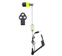 Cushteg Allarme di abboccata a LED per pesca alla carpa, con indicatore illuminato, struttura in acciaio inossidabile, compatibilità con prese multiforo, leggero, 100 g, segnalatore di pesce da