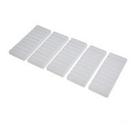 Cushteg Confezione da 5 custodie per batterie in polipropilene bianco per 10 batterie AA o AAA, scatola degli attrezzi in plastica rigida con chiusura a scatto (5 scomparti AA-10)