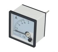 Cushteg CP-72 - Amperometro analogico CA da pannello, 72 x 72 mm, accesso diretto 5 mA-50 A, precisione 1,5, custodia ignifuga ABS, per sistemi di controllo industriali ed elettrici (AC 20A)