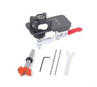 Cushteg Kit per cerniere da 35 mm per armadi con telaio frontale, impostazioni di margine regolabili da 3/4/5/6 mm, strumento di localizzazione per foratura in lega di alluminio per installazione di