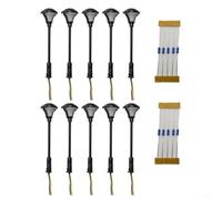 Cushteg Lampade LED in metallo per modellismo, con resistenze per 12-14 Volt DC, luce bianca calda, confezione da 10