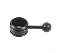 Cushteg Staffa per luce subacquea in lega di alluminio con adattatore giunto sferico da 1 pollice per torce elettriche da 29-34 mm, nero, lavorato a CNC con finitura anodizzata