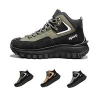 Cushygait Boots Men, Men's Outdoor Hiking Boots Waterproof, Arch Support (Green,45)