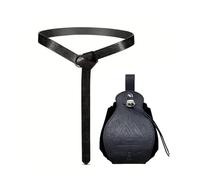CUSIKAUA Cintura in pelle medievale vichinga, 2 pezzi, cintura in pelle rinascimentale, accessori rinascimentali, cintura e borsa in finta pelle retrò rinascimentale, H, Taglia unica, Classico