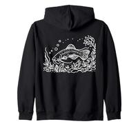 Cusk Linework Amante dei Pesci Felpa con Cappuccio