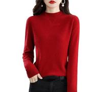 CUSON Maglioni in Cashmere da Donna, 100% Cashmere, a Maniche Lunghe, Girocollo, Morbido, Caldo, Lavorato a Maglia, Porpora, M