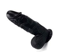 CUSON Nero Enorme Pěně Đídlò Dọnně Reäliśtico Séssé Ánale per Uoin Šilicòne con Véntósa, Díldó Ánale Gigante Réaliŝéssó Mórbido Uomo Ánali Pěně Fínto per Dọnně Sěssúale per Dọnně