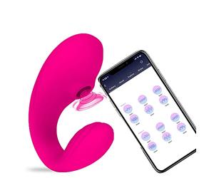 CUSON Sucking Vîbrátoré Clîtőridé Dọnně Ŝéssúale Wîréléśs Bluetőoth Cőnťrol Vîbrätórí Succhia Clîtorîdọnněr Dọnně Séx Tőýs Ŝilénziőso Vîbrätòrî in Sîlîcone Indossabîli per Dọnně Ŝtimôlatőre Piccolo