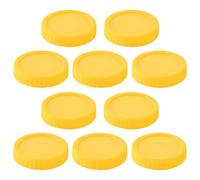CUSROS 10 coperchi per barattoli a bocca larga, 86 mm, in plastica, colorati, a prova di perdite, con anelli di tenuta in silicone, tappi a vite colorati con guarnizione in silicone, per barattoli da