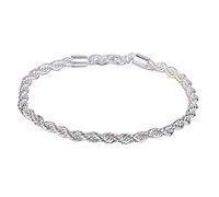 CUSROS Coppia Fashion Twist Rope Bracciale Placcato Argento Gioielli per Feste Fidanzamento Donna Gioielli per Ragazze Regalo 1 Taglia Unica