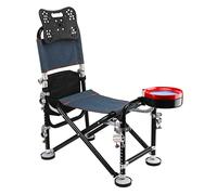 CUSROS Sedia pieghevole da campeggio per pesca, sedia da spiaggia con poggiatesta, regolabile in altezza a 13 marce, forte portante, esclusiva pesca con supporto per canna, zaino portaoggetti incluso