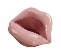 CUSROS Simpatico Cartone Animato Labbra Forma Posacenere in Ceramica Bocca alla Moda Casa Mini Fidanzato Regalo per Auto da Interno Ufficio Domestico Rosa