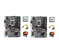 Cusstally 2 x B75 USB ETH mineraria scheda madre 8XPCIE a USB + G1630 CPU + 6 pin a doppio 8 pin + ventola LGA1155 B75 BTC Minore scheda madre