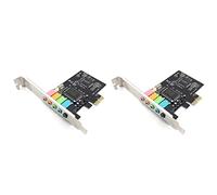 Cusstally 2 x Scheda audio interna 5.1 Adatto per supporto a basso profilo, scheda audio PCI-E stereo 3D, chip CMI8738 32/64 bit PCI