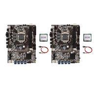 Cusstally 2 x scheda madre di estrazione mineraria B75 BTC + CPU G530 + di commutazione LGA1155 adattatore USB 8XPCIE supporto scheda madre 2XDDR3 MSATA B75 USB BTC