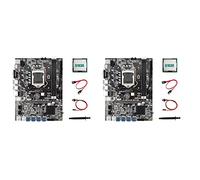 Cusstally 2 x scheda madre mineraria B75 ETH 8XPCIE a USB + processore G1630 + grasso termico + SATA