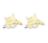 Cusstally 2X Pickguard Chitarra Elettrica Pickguard Caricato Assemblaggio Piastra Raschietto Precablato SSS Giallo