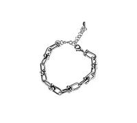 Cusstally Braccialetto di fascino Bracciale a catena spessa in argento 925 Hip-Hop Vintage Coppie Gioielli for feste Regali Accessori punk a forma di U.