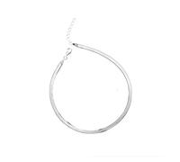 Cusstally Braccialetto di fascino Bracciali in argento 925 for donna ragazza 2021 Trend elegante semplice piatto serpente Texture gioielli for feste regali di compleanno