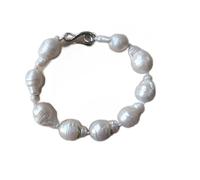 Cusstally Bracciali Bracciale di Perle d'Acqua Dolce con 17 21 mm e Diametro 11 13 mm 1 Braccialetto Regalo di Gioielli (Color : 2 Bracelets)