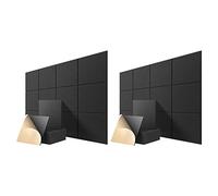 Cusstally Confezione da 24 acustici autoadesivi, insonorizzata da 12 x 12 x 0,4 pollici, colore: Nero