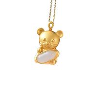 Cusstally Gioielli con ciondolo da donna con collana di ratto di giada naturale WADA