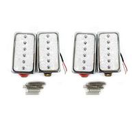 Cusstally Set di 4 a singola bobina per chitarra elettrica bianca perla microfono cavalletto e manico LP Humbucker 50 52