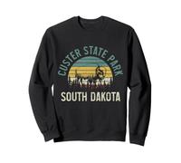 Custer State Park, South Dakota, Bison Vintage Pride Felpa